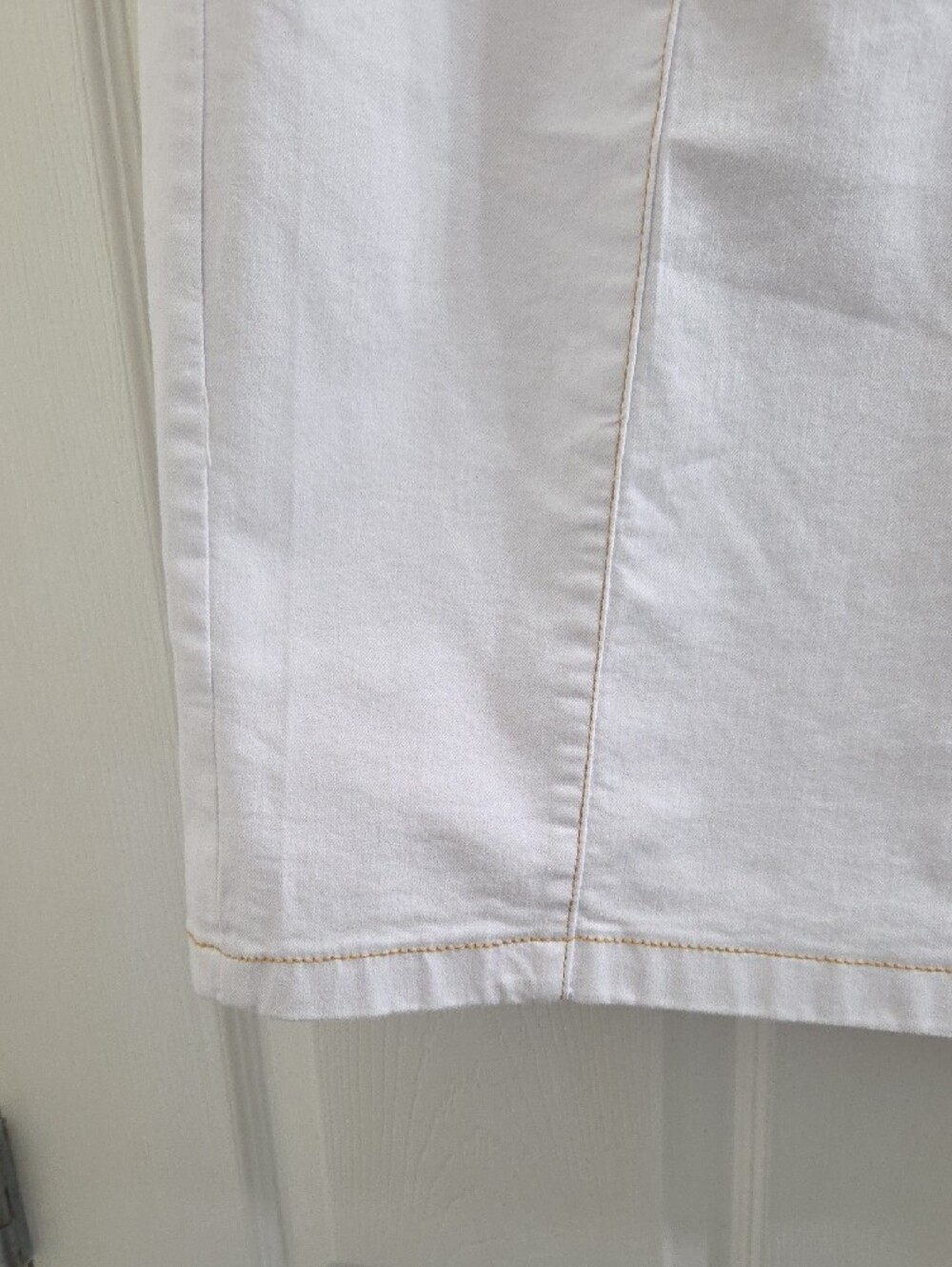 Ashley Stewart Denim Mini Skirt with Gold Buttons - Picture 4 of 8